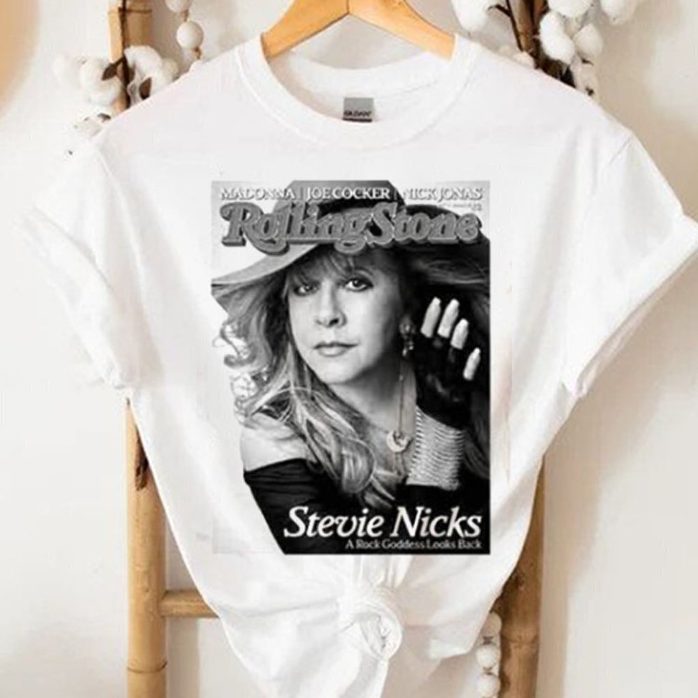Stevie Nicks Magazine Cover Tshirt Fleetwood Mac Fans Tee Rock Fan Tee Shirt